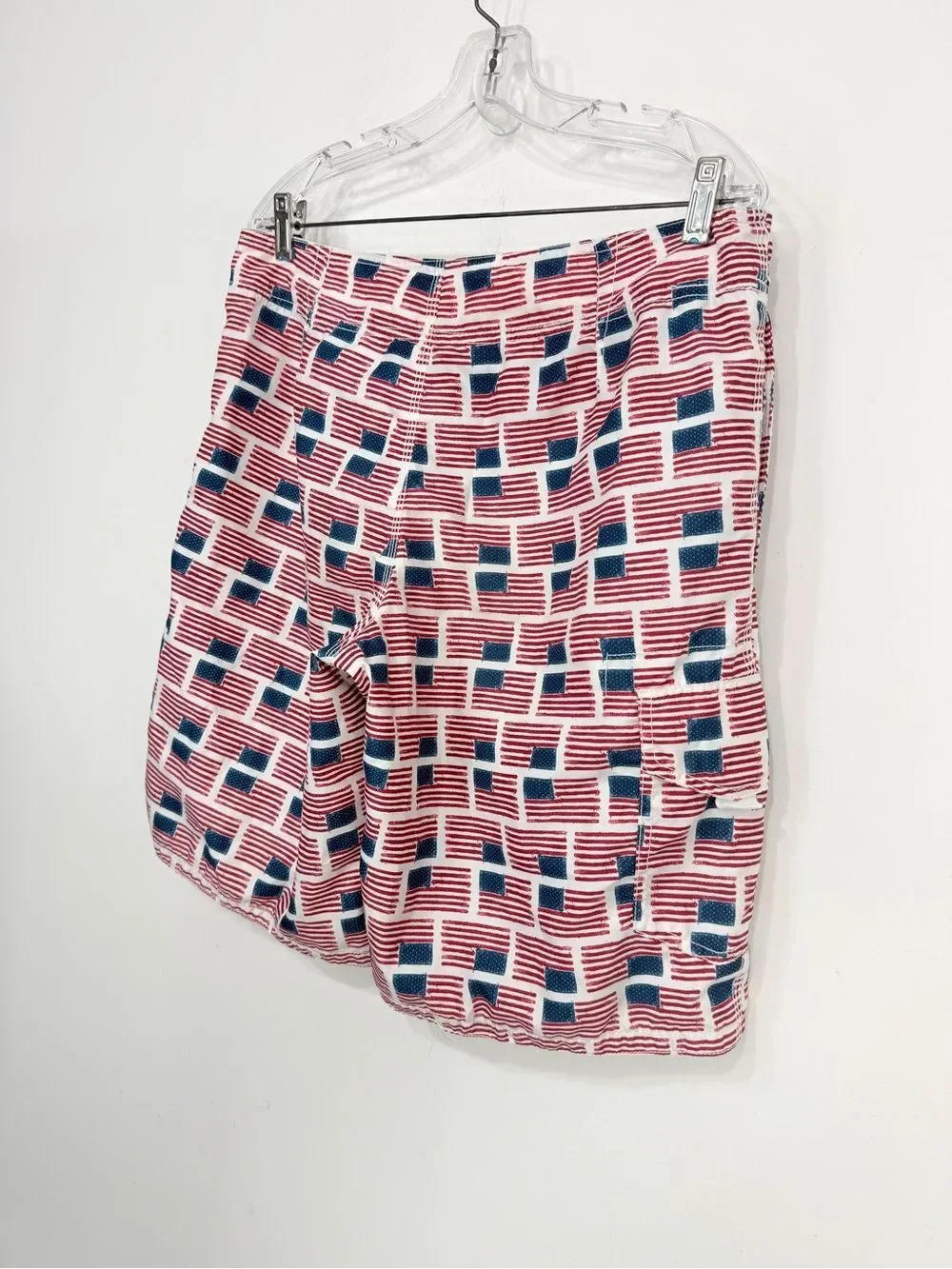 Old Navy Red White Blue Starry Mesh Lined Patriotic Americana Swim Board Shorts